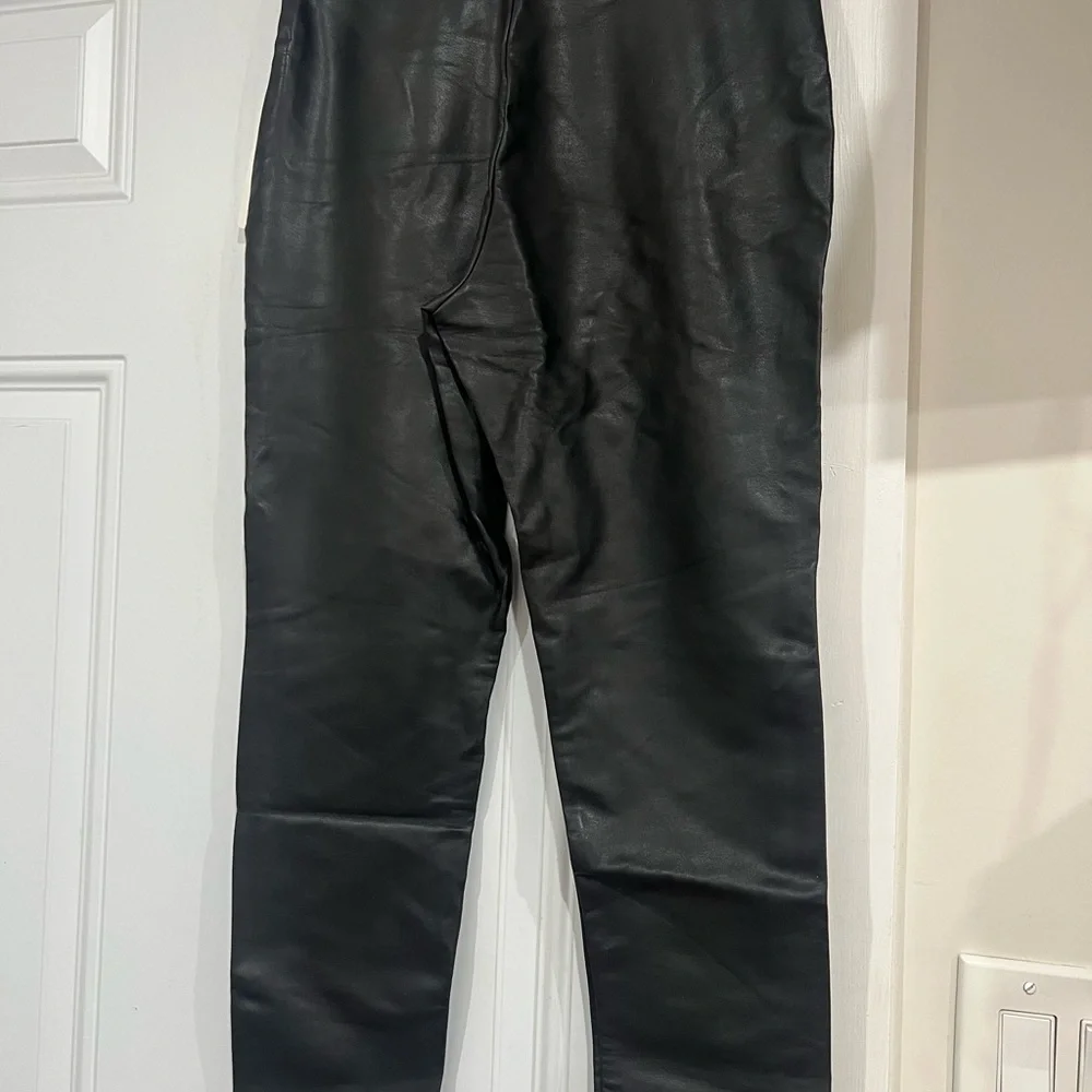 Leith Black Leather Skinny Pants - Picture 3 of 10